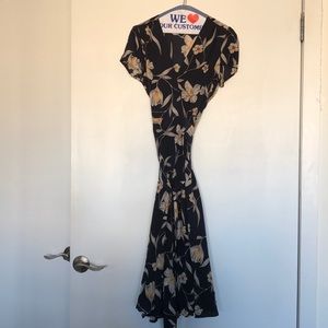 Yumi Kim tea length wrap dress.